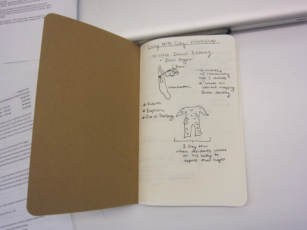 New York – Living Arts City Workshop: Inside the Notebooks
