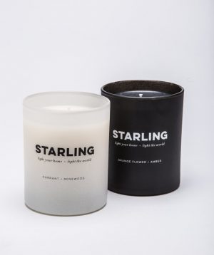 Starling Project founded by Sterling McDavid, Parsons Interior Design Alumna – a social good candle line that helps provide solar energy to rural communities in need.