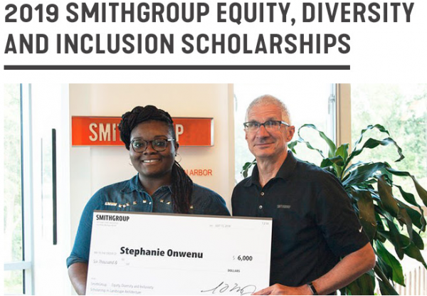 2019 SmithGroup Equity, Diversity and Inclusion Scholarships – Call for Entries