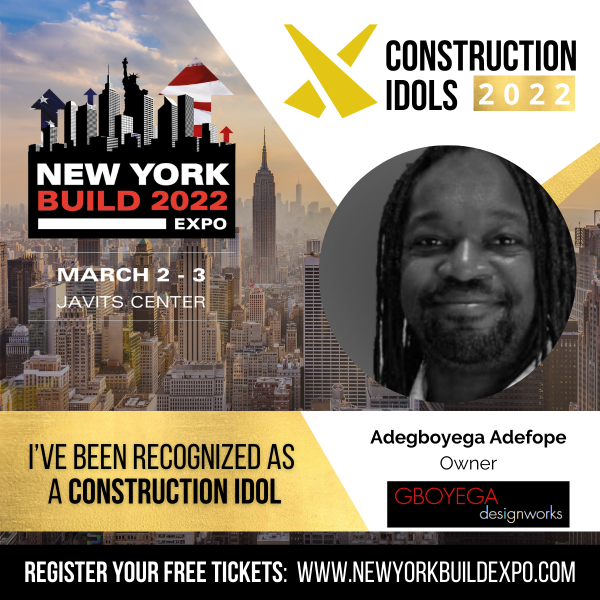 AAS ID Director Adegboyega Adefope Recognized as Construction Idol for New York Build 2022 Expo
