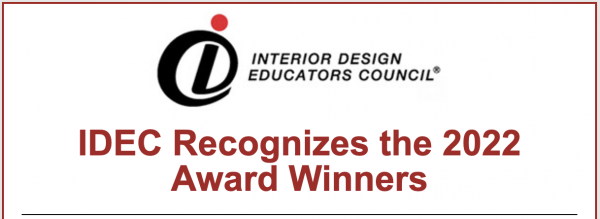 BFA Interior Design Faculty Member Recognized as IDEC Award Winner