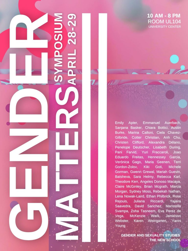 Gender Matters Symposium, April 28-29
