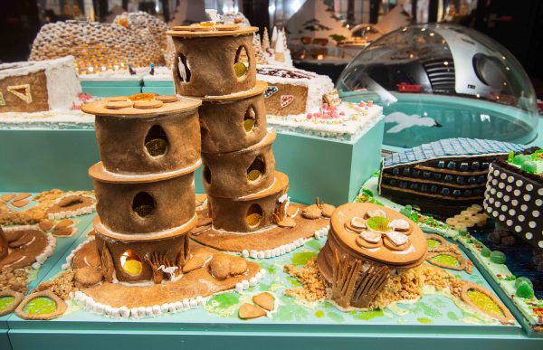Faculty Eva Perez de Vega and her M.Arch Design Studio 1 students participate in the Gingerbread City exhibition at Southstreet Seaport Museum, Invited by the Museum of Architecture